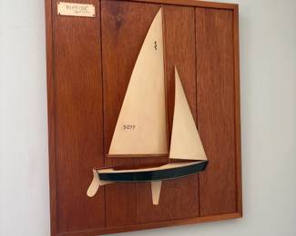 international star class carved full sail half model 