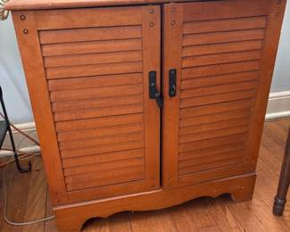 Wooden Cabinet with Louvered doors 
