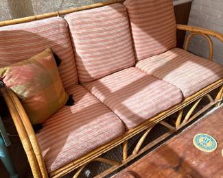 Vintage Bamboo sofa 