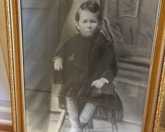 large gilt victorian wood frame picture 