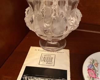 crystal lalique dampierre vase 