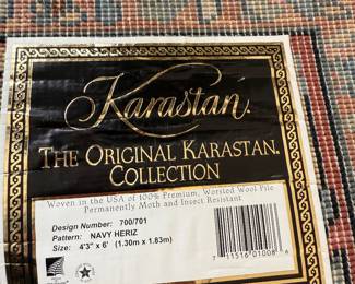 4'3" x 6" Karastan Navy Heriz rug