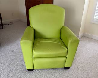 Lime green lazy boy