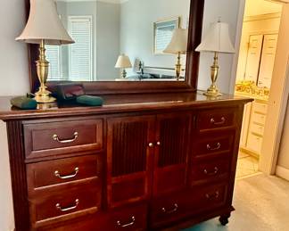 Stanley British Colony Triple Style Dresser 68"w x 45.5T x 20D without mirror