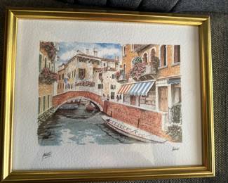 Acuarela Puente de Venecia BUY IT NOW $30