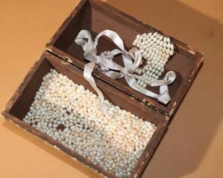 Box of loose Russian Tierra Natural Pearls 4.5"