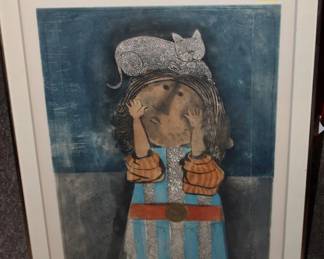 Graciela Rodo Boulanger pencil signed and #'d 35/100, 28" x 21.5"  L8