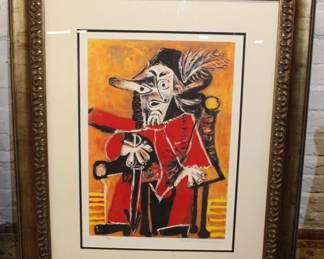 Pablo Picasso "Musketeer" signed lithograph with COA  L3