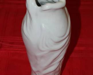 Van Briggle Art Nouveau white matte, signed 10.75"