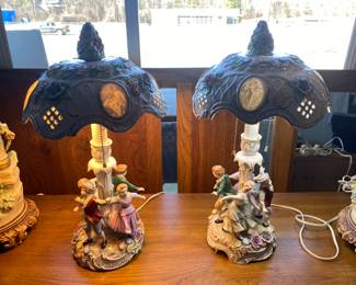 Pair of Dresden lamps purchased
many years ago at Morton’s Antiques with appraisal for $3600 