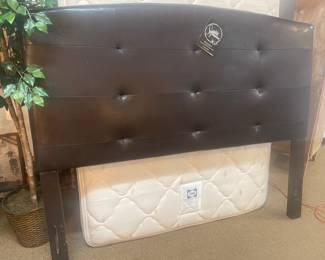 Queen leather headboard 