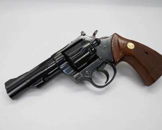 Make: Colt
Model: Trooper MK III
Caliber: .357 MAG
Action: DA
Barrel: 4
Bore: Bright
Serial # 21101
Condition: Very Good
This Colt Trooper MK III .357 Magnum, produced in 1959, is a robust double-action revolver renowned for its solid construction and smooth operation. Designed for law enforcement and civilian use, it features a full-sized frame, a six-round cylinder, and a precision-machined steel barrel. With Colt’s patented action, the Trooper MK III is known for its reliability, durability, and superior accuracy. Its production contributed to Colt's reputation as a premier firearms manufacturer during the Cold War era. Please see photos.