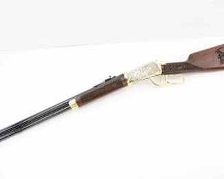 Make: Winchester
Model: 1894 American West
Caliber: 30-30 Win
Action: Lever
Barrel: 20
Bore: Minty
Serial # 01083ZZ94V
Condition: Very Good
This Winchester 1894 .30-30 Win American West Edition, crafted to celebrate the spirit of the American frontier, combines classic design with historical significance. Manufactured in 1993, it features intricate engraving of Western scenes on the receiver and a durable walnut stock. With its smooth action and reliable performance, this rifle is a collector's dream, blending the rich legacy of the Winchester brand with unique, limited-edition artistry. Please see photos.