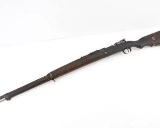 Make: ASFA
Model: 1943
Caliber: 8mm
Action: Bolt
Barrel: 29
Bore: Frosty
Serial # 147509
Condition: Very Good
Importer: C.A.I
This rare piece, stamped "T C ASFA ANK ARA K KALE 1943" on its ASFA 1943 8mm receiver and featuring a recovered barrel stamped 1938 from Germany, embodies advanced wartime engineering. Its "8MM CAI ST AIR VT" marking denotes precise military functionality and hints at service in air defense operations, underscoring its significance as a collectible artifact from the WWII era. Please see photos.