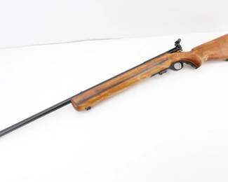 Make: O.F. Mossberg & Sons
Model: 44 US
Caliber: .22 LR
Action: Bolt
Barrel: 26
Bore: Shiny
Serial # 158229
Condition: Very Good
This authentic O.F. Mossberg & Sons .22 LR rifle, serial no. 158229, bears the stamped “US PROPERTY” mark on its barrel and includes one magazine. Manufactured for government use in marksmanship training during the mid-20th century, its robust design and reliable function exemplify American firearms production. Its documented service in official training operations renders it a culturally significant collectible and a tangible piece of military heritage. Please see photos.