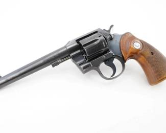 Make: Colt
Model: Offical Police
Caliber: .38 Special CTG
Action: DA
Barrel: 6
Bore: Shiny
Serial # 925122
Condition: Very Good
This Colt Official Police .38 Special CTG, produced in 1955, offers classic revolver craftsmanship with a 4-inch barrel and blued steel finish. Known for its reliable performance, it features a six-round cylinder and smooth double-action operation. The grips are original Colt wood, providing a comfortable hold. Ideal for collectors or enthusiasts, this well-maintained revolver represents a significant era in Colts history. Please see photos.