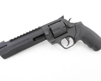 Make: Taurus
Model: 454H Raging hunter
Caliber: .454 Casull
Action: DA
Barrel: 6.75
Bore: Bright
Serial # AEE415127
Condition: Great
Importer: Taurus
Offered for auction is the rare Taurus 454H Raging Hunter, a heavy-frame revolver manufactured from 1991 to 1995 and chambered in .454 Casull. Boasting a robust stainless-steel finish, smooth double-action trigger, and precision sights, it delivers formidable stopping power in demanding hunts. Celebrated for its prominent role in high-profile North American game hunts, this collector’s piece embodies Taurus engineering excellence and a storied legacy among outdoor enthusiasts. Please see photos.