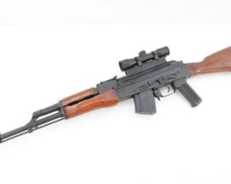 Make: SA Romarm
Model: SAR1
Caliber: 7.62x39mm
Action: Semi
Barrel: 18
Bore: Shiny
Serial # ST-13245-99
Condition: Very Good
Importer: CAI
This SA Romarm CAI SAR 1.00, chambered in 7.62x39mm, combines rugged reliability with precision engineering. Manufactured by Romarm under the guidance of Century Arms, this rifle features a robust mil-spec design with a side-folding stock, a durable stamped steel receiver, and a 16-inch barrel for enhanced maneuverability. It was produced in 2005, offering a well-maintained and reliable performance in both recreational and tactical settings. Comes with a scope. Please see photos.