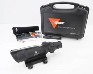 Make: Trijicon
Model: ACOG 3.5x35
Caliber: Optic
Serial # 00100445
The ACOG 3.5x35 rifle scope has remained a favorite among competitive shooters, law enforcement and freedom-loving civilians everywhere. W/ green horseshoe .223 reticle. Please see the photos.