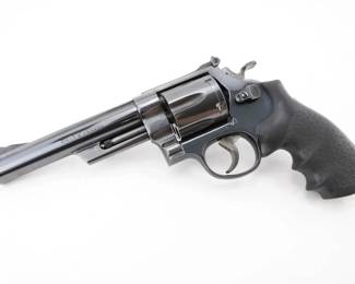 Make: Smith & Wesson
Model: 57-1
Caliber: .41 Mag
Action: DA
Barrel: 6
Bore: Shiny
Serial # AVF6050
Condition: Very Good
This Smith & Wesson 57-1 .41 Magnum, produced between 1964 and 1982, is a classic double-action revolver known for its rugged build and powerful performance. Featuring a 6-inch barrel, adjustable sights, and a blued finish, the 57-1 is chambered for the potent .41 Magnum cartridge. Please see photos.
