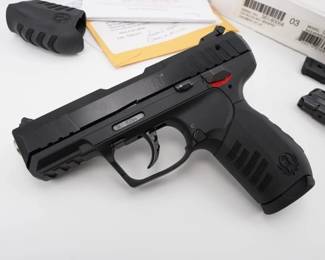 Make: Ruger
Model: SR22
Caliber: .22 LR
Action: Semi
Barrel: 4
Bore: Shiny
Serial # 361-80064
Condition: Excellent
The Ruger SR22 .22LR, produced from 2012 to present, is a compact, versatile semi-automatic pistol renowned for its ease of use. Featuring a lightweight polymer frame, adjustable sights, and a 10-round magazine, it is ideal for target practice, train