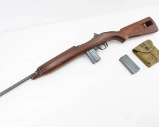 Make: STD Pro
Model: US Carbine
Caliber: .30 Cal
Action: Semi
Barrel: 18
Bore: Shiny
Serial # 2157874
Condition: Very Good
Standard Products’ US Carbine, chambered in .30 Cal, was produced mid–World War II for U.S. support and airborne units. This semi-automatic, lightweight rifle features a reliable gas-operated action and original military markings, testifying to its robust service record. Complete with two magazines, a pouch, and sling, it exemplifies the innovation and cultural impact of wartime arms in American history. Please see photos.