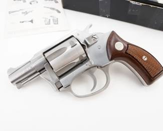 Make: Charter Arms
Model: Undercover
Caliber: .38 SPL
Action: DA
Barrel: 2
Bore: Bright
Serial # 795200
Condition: Excellent
This Charter Arms Undercover .38 SPL, produced in the early 1980s, offers a compact, concealable design with a smooth, reliable trigger system. Engineered for covert operations, its durable construction and ergonomic handling made it a trusted sidearm for undercover law enforcement. Its discreet profile and role in covert missions mark a significant chapter in American concealed carry history, making it a coveted collectible. Comes with original unlabled box. Please see photos.