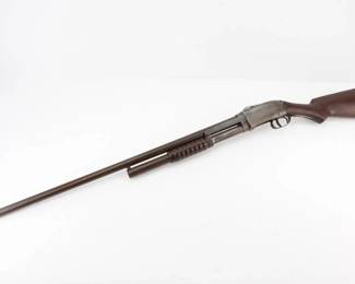 Make: F. Bannerman
Model: 1896
Caliber: 12 GA
Action: Pump
Barrel: 32
Bore: Dark
Serial # 1190
Condition: Good
The F. Bannerman 1896 12 GA shotgun, produced by the Bannerman Arms Company in the late 19th century, is a military-surplus firearm known for its durability and historical significance. Primarily used by military and law enforcement, it features a solid-frame design, a smooth bore, and a robust action. Its production spanned from the 1890s through the early 1900s, with examples often issued for wartime use or to civilians in surplus sales, representing a significant era in American arms history. Please see photos.