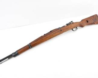 Make: MOSIN NAGANT
Model: M48A
Caliber: 7.62X54R
Action: Bolt
Barrel: 25
Bore: shiny
Serial # N5967
Condition: very Good
Importer: COLE DIST
The Mosin Nagant Cole Dist. M48A, chambered in 7.62x54R, is a rugged, bolt-action rifle known for its reliability and historical significance. Produced in the mid-20th century, it served as a standard-issue weapon for Soviet forces during World War II and beyond. Its robust design made it a staple in various conflicts, including the Cold War. Renowned for its accuracy and durability, this rifle remains a prized piece for collectors and military historians alike. Please see photos.