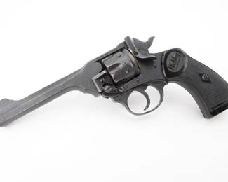 Make: Webley & Scott
Model: Mark IV
Caliber: 0.38
Action: DA
Barrel: 5
Bore: Shiny
Serial # 64644
Condition: Very Good
This Webley & Scott Mark IV .38 revolver, produced in 1941, is a classic example of British craftsmanship. Featuring a solid frame and double-action mechanism, it offers a smooth and reliable shooting experience. The matte finish and distinctive profile reflect its military use during World War II. Known for its durability, the Mark IV remains highly sought after by collectors and enthusiasts alike. Please see photos.