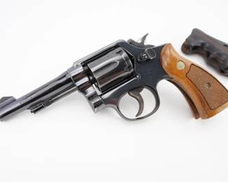 Make: Smith & Wesson
Model: 10-5
Caliber: 38 S&W. Special Ctg
Action: DA
Barrel: 4
Bore: Bright
Serial # D49668
Condition: Very Good
This authentic Smith & Wesson 10-5 .38 Special Category revolver, manufactured in the 1960s, exemplifies the enduring craftsmanship of the iconic Model 10 series. Its robust construction and refined trigger mechanism delivered reliable performance in law enforcement operations, cementing its place in American policing history. An exceptional collectible, this piece reflects a pivotal era in firearm design and functionality, making it a standout addition to any discerning collection. Please see photos.