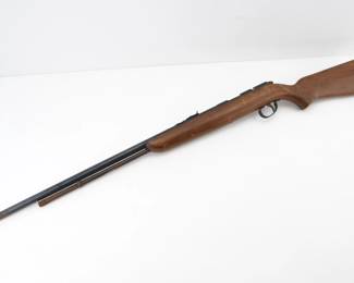 Make: Remington
Model: The Sportmaster 512
Caliber: .22 LR
Action: Bolt
Barrel: 24
Bore: Shiny
Serial # EUU52
Condition: Good
Manufactured in the early 1950s by Remington Arms, this classic .22LR Sportmaster exemplifies precision engineering and reliable performance. Its semi-automatic action, tubular magazine, and crisp trigger deliver consistent accuracy for target practice and small game hunting. Revered by shooting enthusiasts, the rifle played a key role in the rise of competitive marksmanship during America’s post-war sporting boom, embodying a legacy of quality and enduring cultural significance. Some light rust. Please see photos.