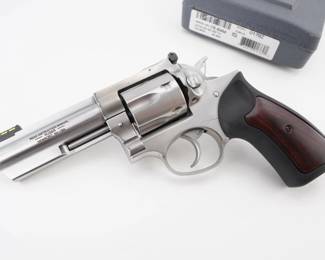Make: Ruger
Model: GP100
Caliber: 357
Action: DA
Barrel: 4
Bore: Shiny
Serial # 178-45464
Condition: Very Good
This Ruger GP100 357 Magnum, manufactured since 1985, exemplifies American revolver craftsmanship with its precision-machined frame and triple-locking cylinder. Celebrated in law enforcement and competitive shooting circles, its robust design and smooth trigger deliver consistent performance under demanding conditions. A culturally significant icon in firearms history, this model remains a prized collector’s piece and trusted tool for serious shooters. Please see photos.