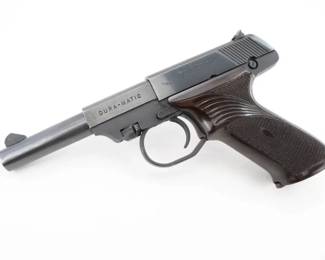 Make: Hi-Standard
Model: Dura-Matic M-101
Caliber: .22 LR
Action: Semi
Barrel: 4.5
Bore: Bright
Serial # 1533372
Condition: Very Good
This authentic High Standard Dura-Matic M-101 .22LR, manufactured between 1965 and 1972, boasts a reliable semi-automatic action engineered for target shooting and training. Its single detachable magazine and smooth cycling earned favor among competitive marksmen and law enforcement trainees, marking it as a culturally significant piece in mid-century firearm evolution. Please see photos.