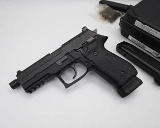 Make: Arex
Model: Rex Zero 1 T
Caliber: 9x19
Action: Semi
Barrel: 5
Bore: Shiny
Serial # GZ15394
Condition: Excellent
The Arex Global Ordnance Rex Zero 1 T 9mm is a precision-engineered semi-automatic pistol manufactured since 2016, it features a 4.9-inch threaded barrel, decocker, and ambidextrous controls. Its aluminum frame and ergonomic grip ensure durability and comfort. Widely respected in military and tactical communities, it includes two 17-round magazines. Known for versatility and dependability, the Rex Zero 1 T is a top-tier choice for defense, competition, or collection. Please see photos.