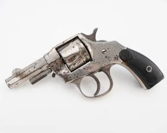 Make: Hopkins & Allen
Model: X.L. Double Action
Caliber: NONE MARKED
Action: DA
Bore: Dark
Serial # 4116
Condition: Fair/Needs Repair
The Hopkins & Allen X.L. Double Action revolver, produced between 1885 and 1900. This one has a freely rotating cylinder with a trigger that engages solely in single-action mode - perfect for a gunsmith or someone looking for a project. Its innovative mechanism delivers refined precision and reliability, reflecting a transitional phase in firearm engineering. Notably, it saw use in both sporting competitions and frontier law enforcement, underscoring its cultural significance and securing its status as a coveted collectible among historical firearm enthusiasts. Please see photos.