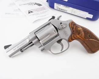 Make: Smith & Wesson
Model: 60-16 PERFORMANCE CENTER
Caliber: .357 Mag
Action: DA
Barrel: 3.5
Bore: bright
Serial # CZB2524
Condition: Very Good
This Smith & Wesson Performance Center .357 MAG exhibits refined performance with a custom finish, precision trigger, and enhanced sights designed for optimal marksmanship. Praised for its accuracy and reliability, it has been a trusted choice in competitive shooting and training environments, reflecting American innovation and cultural heritage. Presented with its original case, this collectible exemplifies operational excellence.