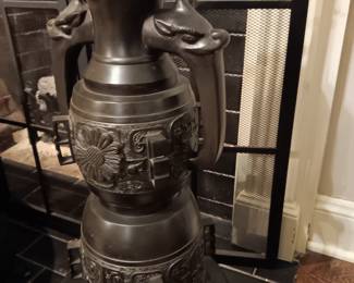 Pair of oriental candlesticks