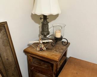 Night Stand, Lamp, Decor