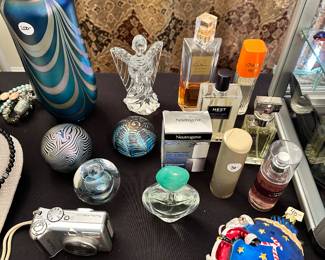 Perfume, Art Deco Vase and Paperweights
