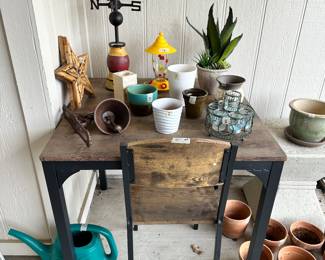 Table and Chair, Pots
