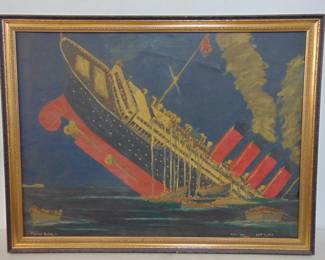 Oil, R.M.S. Titanic 1912 by Thomas Quinn,