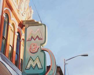 1251
Patricia Chidlaw
b. 1952
M&M cafe
Oil on canvas
Signed lower left: Chidlaw
20" H x 13" W
Estimate: $800 - $1,200