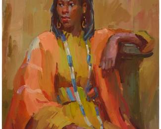 1265
Patricia LeGrande
1941-2024
Portrait of a woman
Oil on canvas
Signed lower left: P.D. LeGrande
36" H x 30" W
Estimate: $500 - $700