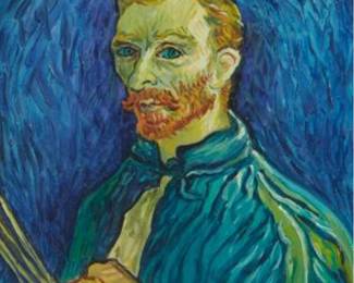 1276
Paul Saltarelli
1955-2019
"Self Portrait (1889)," after Vincent Van Gogh, 1998
Miniature oil on board
With the artist's signature, title, dates of the miniature and the original work, and inscribed in ink, all on the frame's backing paper: Paul Saltarelli / 1889 / "after Vincent Van Gogh - 1998"
2" H x 1.75" W
Estimate: $400 - $600