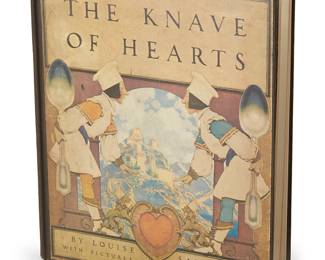 1048
Louise Saunders (b. 19th century) and Maxfield Parrish (1870-1966)
"The Knave of Hearts," 1925
Saunders, Louise. "The Knave of Hearts." Illustrated by Maxfield Parrish. New York: Charles Scribner's Sons, 1925
First Edition, inscribed by Saunders to half-title page
14.125" H x 11.75" W x 0.75" D
Estimate: $500 - $700