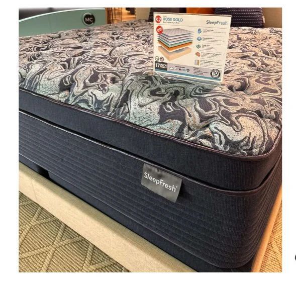 SLEEP FRESH ROSE GOLD BOX TOP KING OR QUEEN MATTRESS 