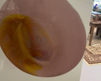 SIGNED SALAMNDRA ART GLASS RONDEL (PORTMOUTH, NH)