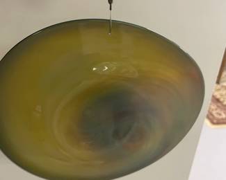 SIGNED SALAMNDRA ART GLASS RONDEL (PORTMOUTH, NH)