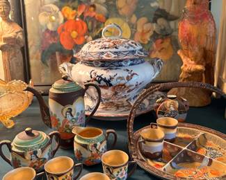Vintage Japanese Dragon Ware Tea Set